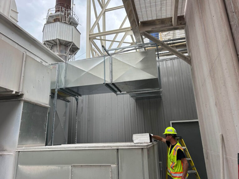 mgm mechanical working on a commercial HVAC installation